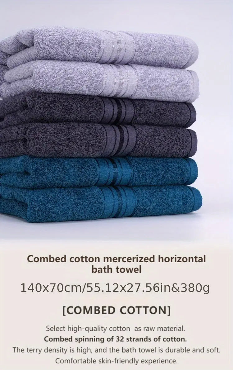 Dluxe Ave. 1PC Super Soft Combed Cotton Bath Towel, Highly Absorbent