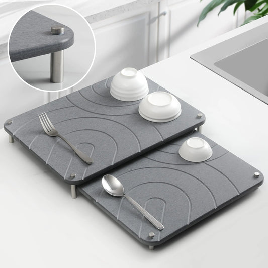 Dluxe Ave. Stone Dish Drying Mats for Kitchen Counter/Stainless Steel