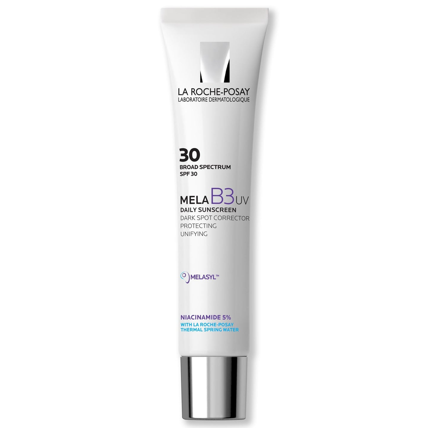 Dluxe Ave. La Roche-Posay Mela B3 UV Daily Sunscreen | Face Moisturizer With SPF 30 + Anti-Aging Melasyl + 5% Niacinamide | Helps Correct & Protect From Sun Damage | Face Sunscreen With No White Cast | 40ML