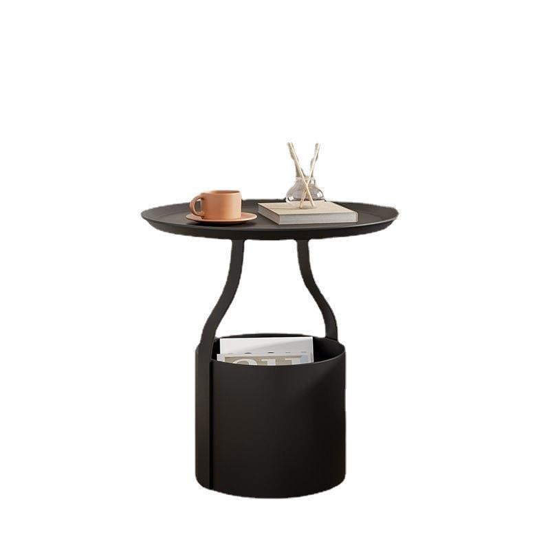 Iron Art Storage Side Table with Lid