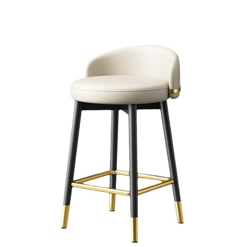 Modern Metal Bar Stool with Backrest