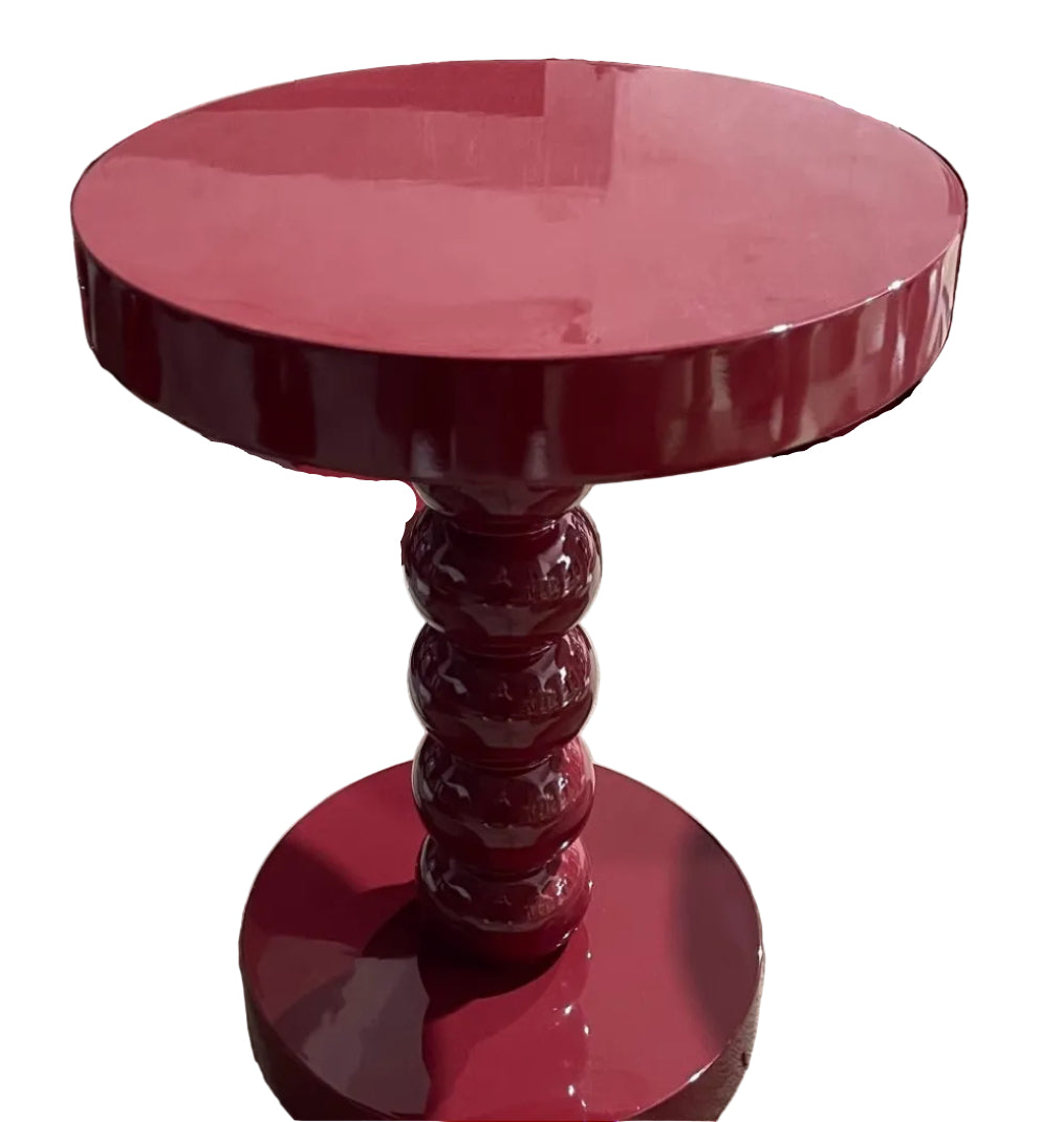 Dluxe Ave. Solid Wood Round Side Table for Sofa, Bedroom, Balcony