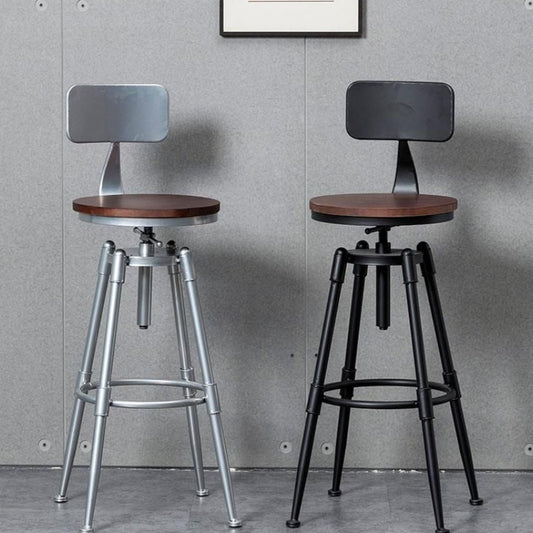 Dluxe Ave. Industrial Style Adjustable Height Bar Stool