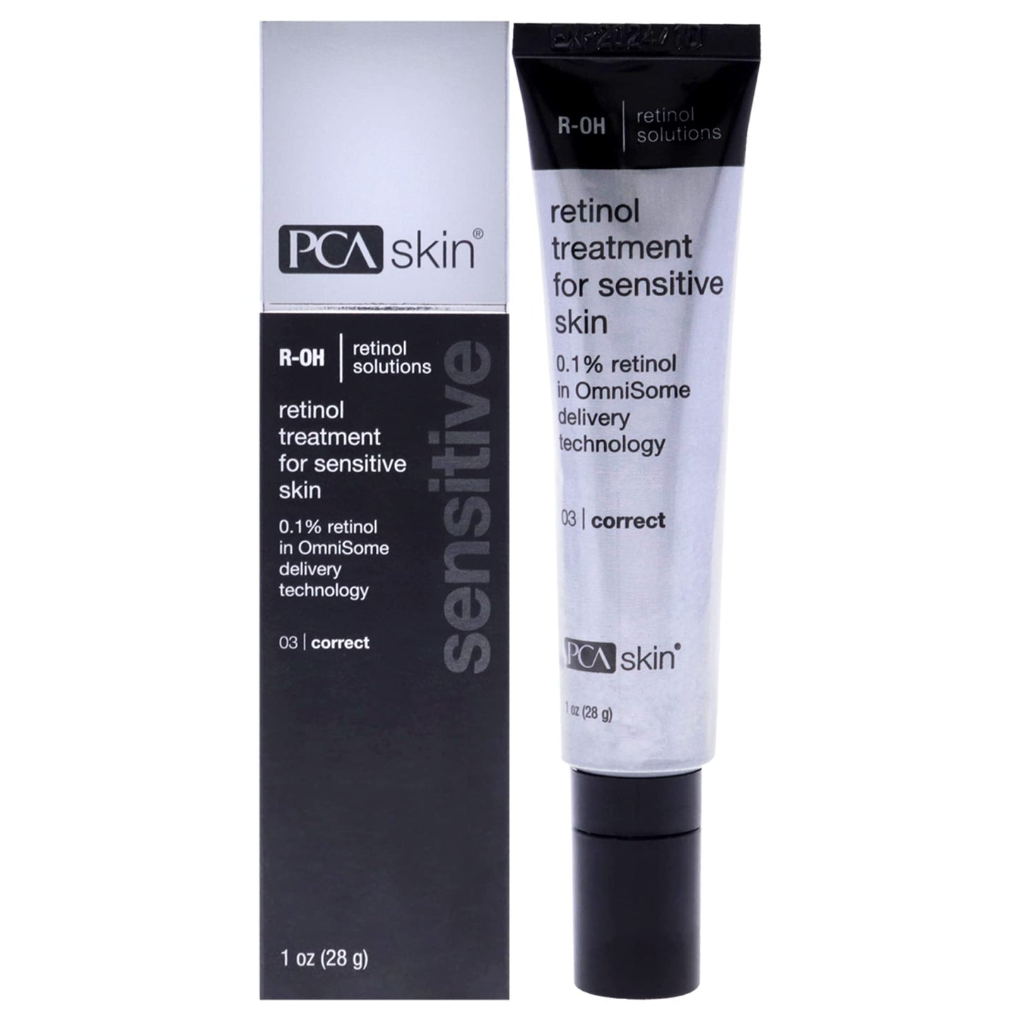 Dluxe Ave.PCA SKIN Retinol Treatment for Sensitive Skin - Anti Aging Face Serum to Gently Reduce Redness & Minimize Fine Lines & Wrinkles - Contains Vitamin A & Hydrating Niacinamide (1 oz)