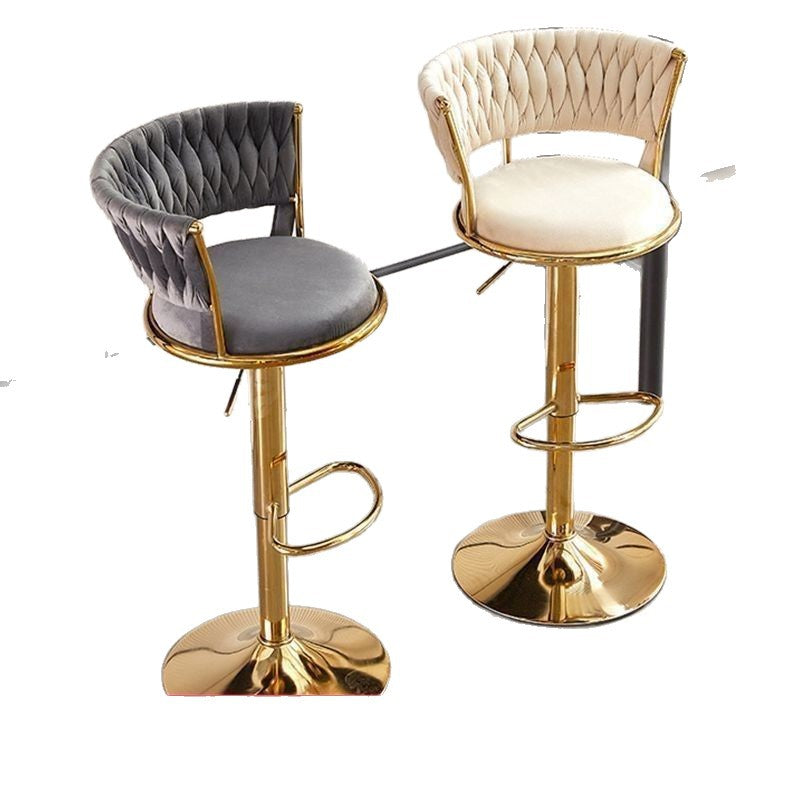 Adjustable Swivel Bar Stool with Backrest