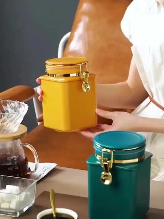 Dluxe Ave. European Style Coffee Canister for Food Storage