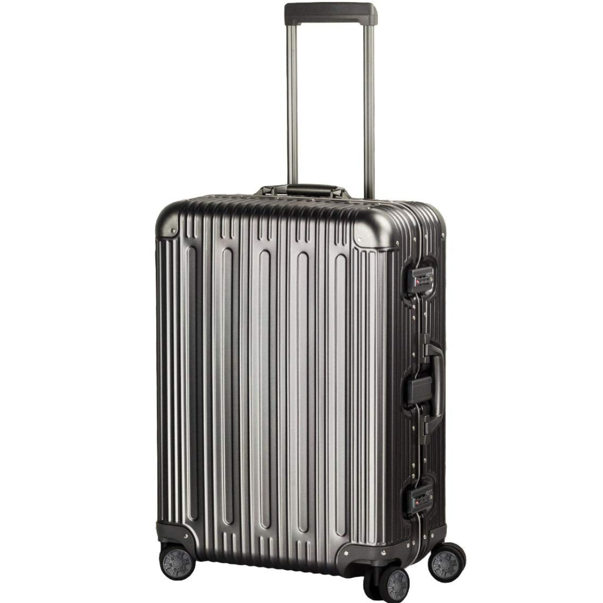 Dluxe Ave.  Aluminum Luggage Zipperless Hard Shell Suitcase with TSA Lock Spinner Wheels/ Lightweight/ Metal Alloy (Grey) 24 in.