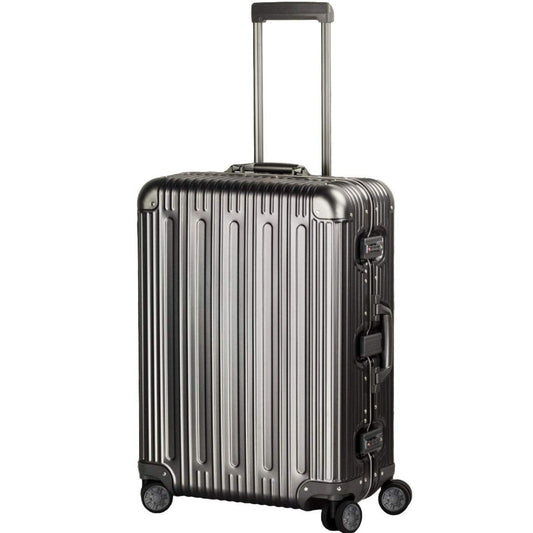 Dluxe Ave.  Aluminum Luggage Zipperless Hard Shell/ TSA Lock / Spinner Wheels/ Lightweight/ Metal Alloy (Grey) 24 in.