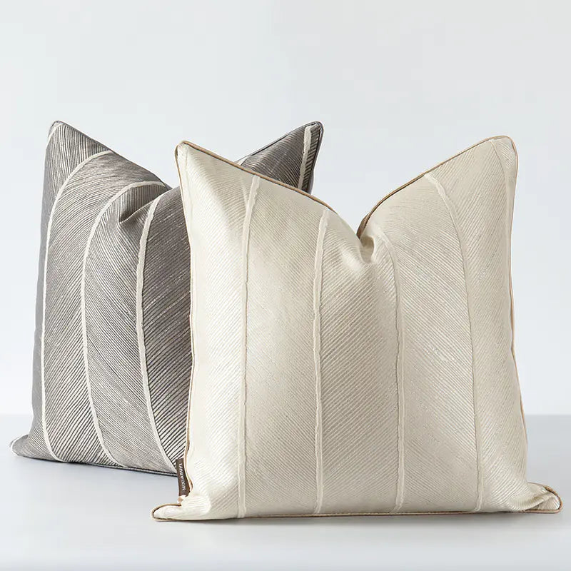 Dluxe Ave. Light Luxury Jacquard Sofa Cushion for Modern Living Room