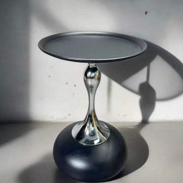 Dluxe Ave. Nordic Retro Metal Side Table with Marble Top