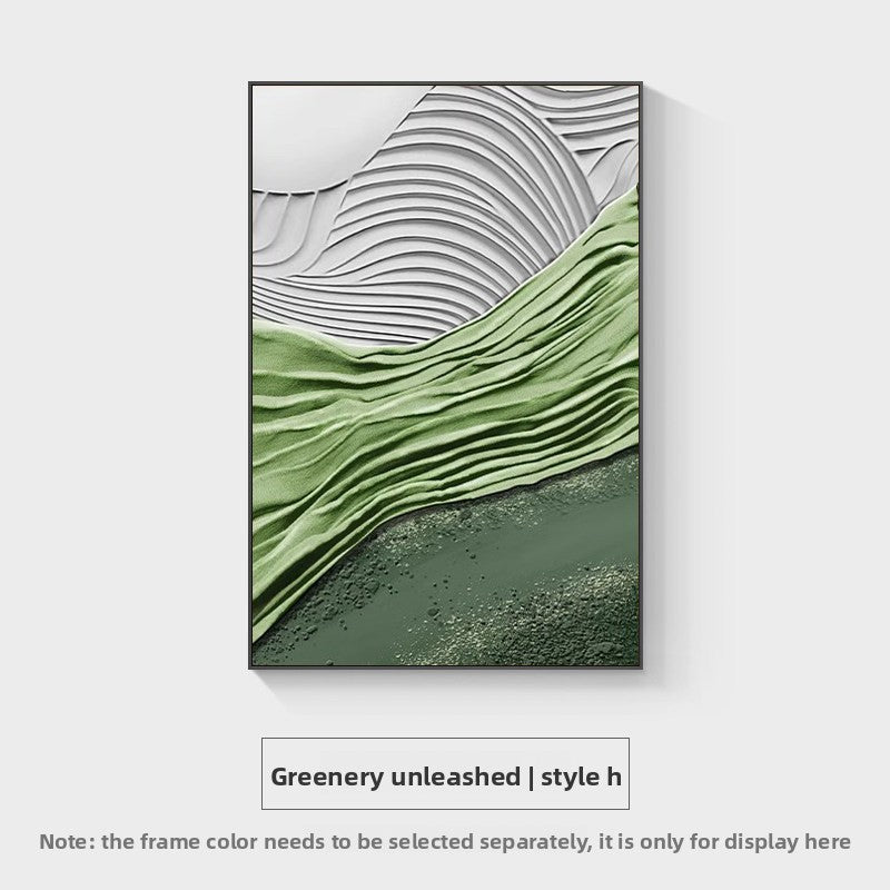 Green abstract decorative painting