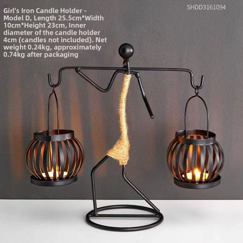 Creative Iron Candle Holder