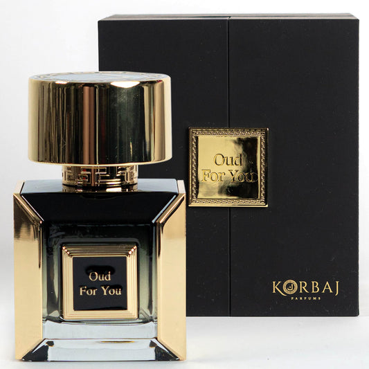 Dluxe Ave. KORBAJ PARFUMS Oud For You - Arabian Perfume for Women and Men Extrait de Parfum Mens Cologne with Cedar Wood Tonka Bean - Sandalwood Cashmere Wood - Ambergris Oud Musk Vanilla Perfume 100ml