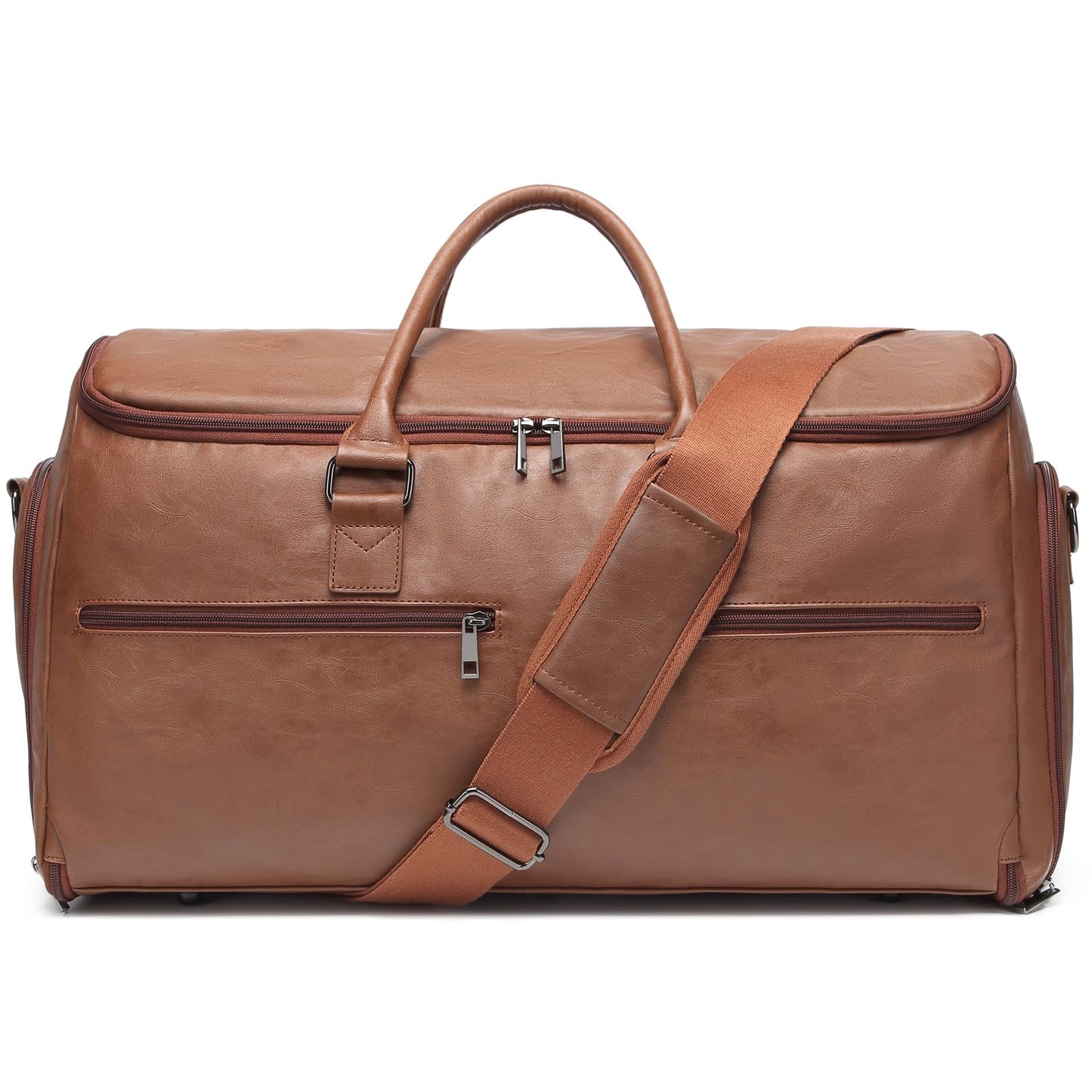 Dluxe Ave. Convertible Travel Duffel Bag/ 2 in 1 Hanging Suitcase Suit/ Business Travel Bag/ Brown