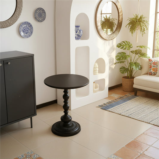 Dluxe Ave. Round Iron Side Table Vintage Style