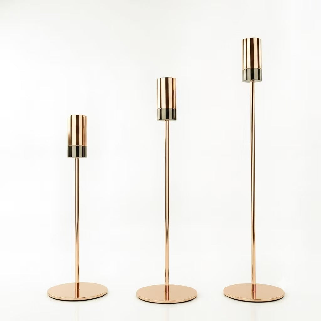 Golden Iron Candle Holder