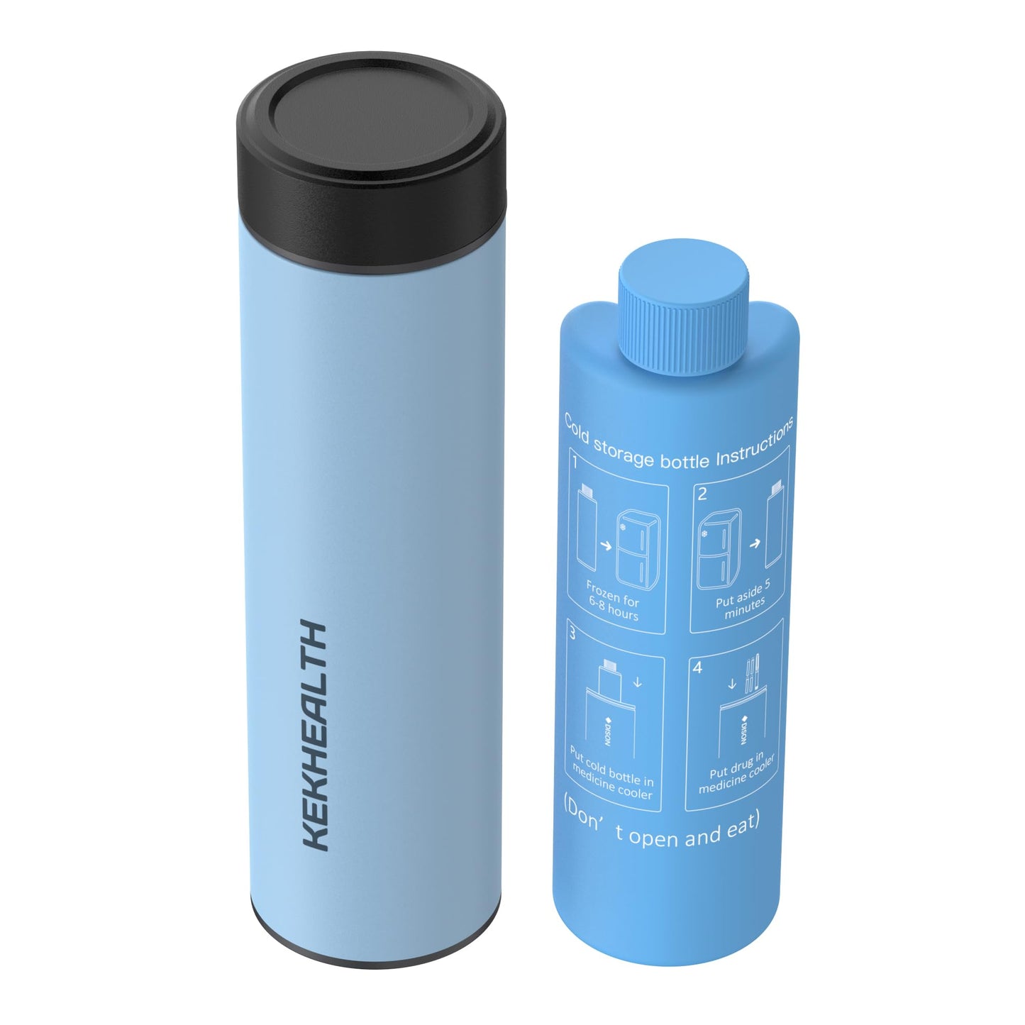 Dluxe Ave. Compact 60H Insulin Cooler Travel Case/ TSA Approved/ Temperature  Refrigerated/ Sky Blue
