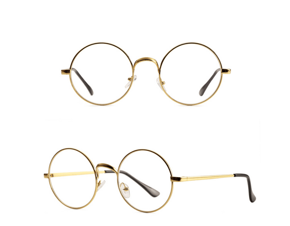 Round Frame Decorative Metal Glasses (Non-Prescription)