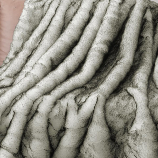 Dluxe Ave. ( TWIN )Luxury Faux Fur Blanket, Super Thick Warm Long Fluff FuzzyBlanket, for Bed or Sofa (White) 60"x80"