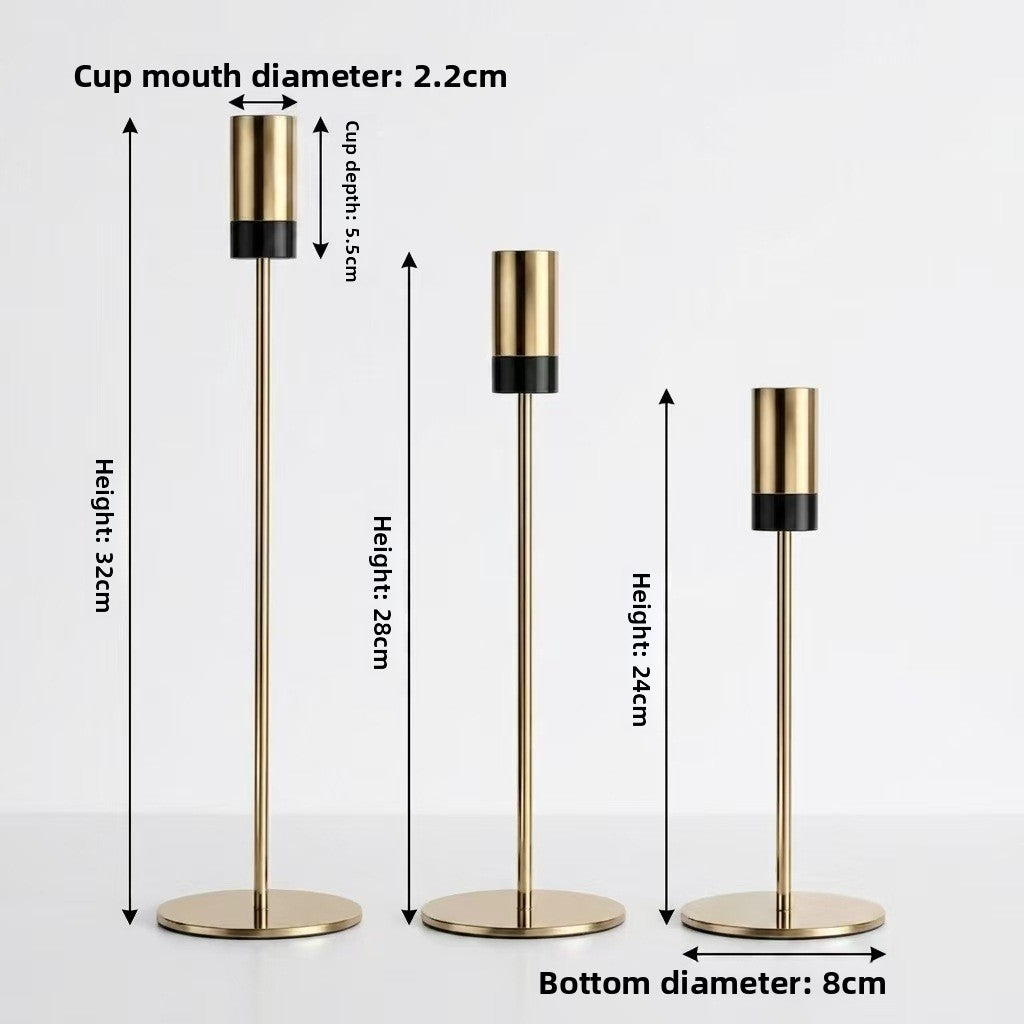 Golden Iron Candle Holder