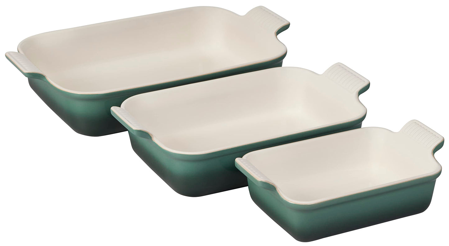 Dluxe Ave. ( Limited Edition) Stoneware Heritage Set 3 Rectangular Dishes