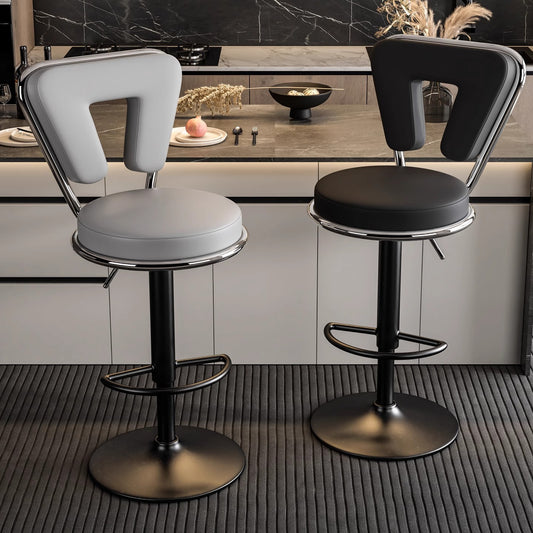 Dluxe Ave. Adjustable Height Bar Stool with Backrest
