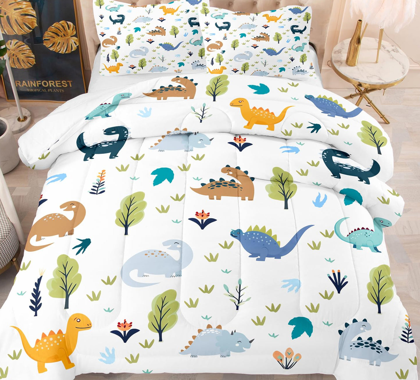 Dluxe Ave. ( KING ) 3 Pcs Comforter and Bedding Set, for All Seasons