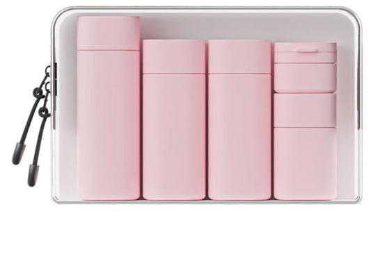 Dluxe Ave. 5 Pack Brief and Fashion Travel Bottles/ TSA Approved BPA Free/ Nordic pink