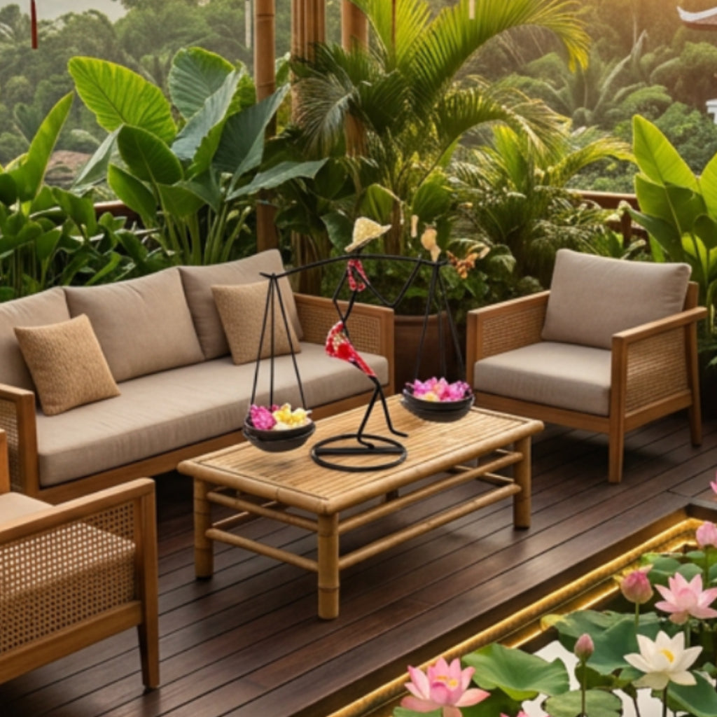 Elegant Dai Ethnic Candle Holder for Home Decor