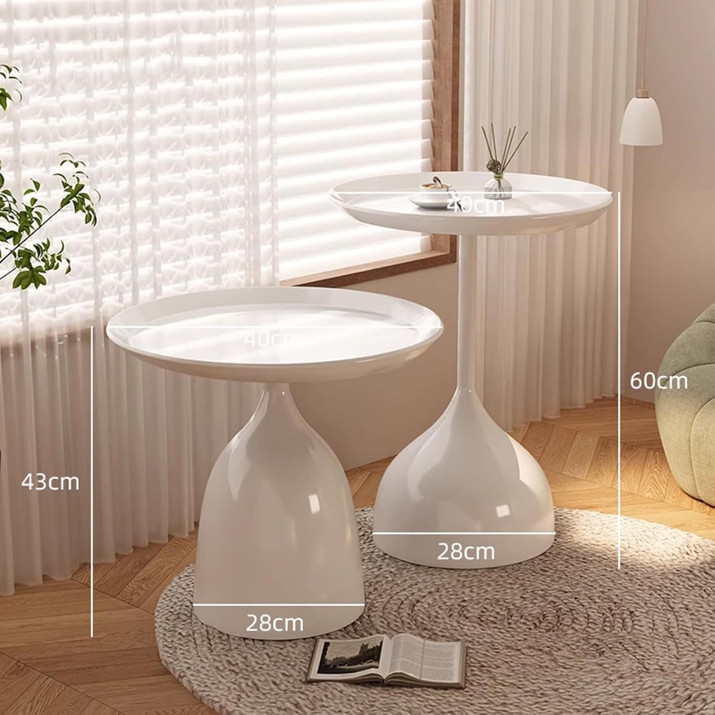 Minimalist Iron Art Round Side Table