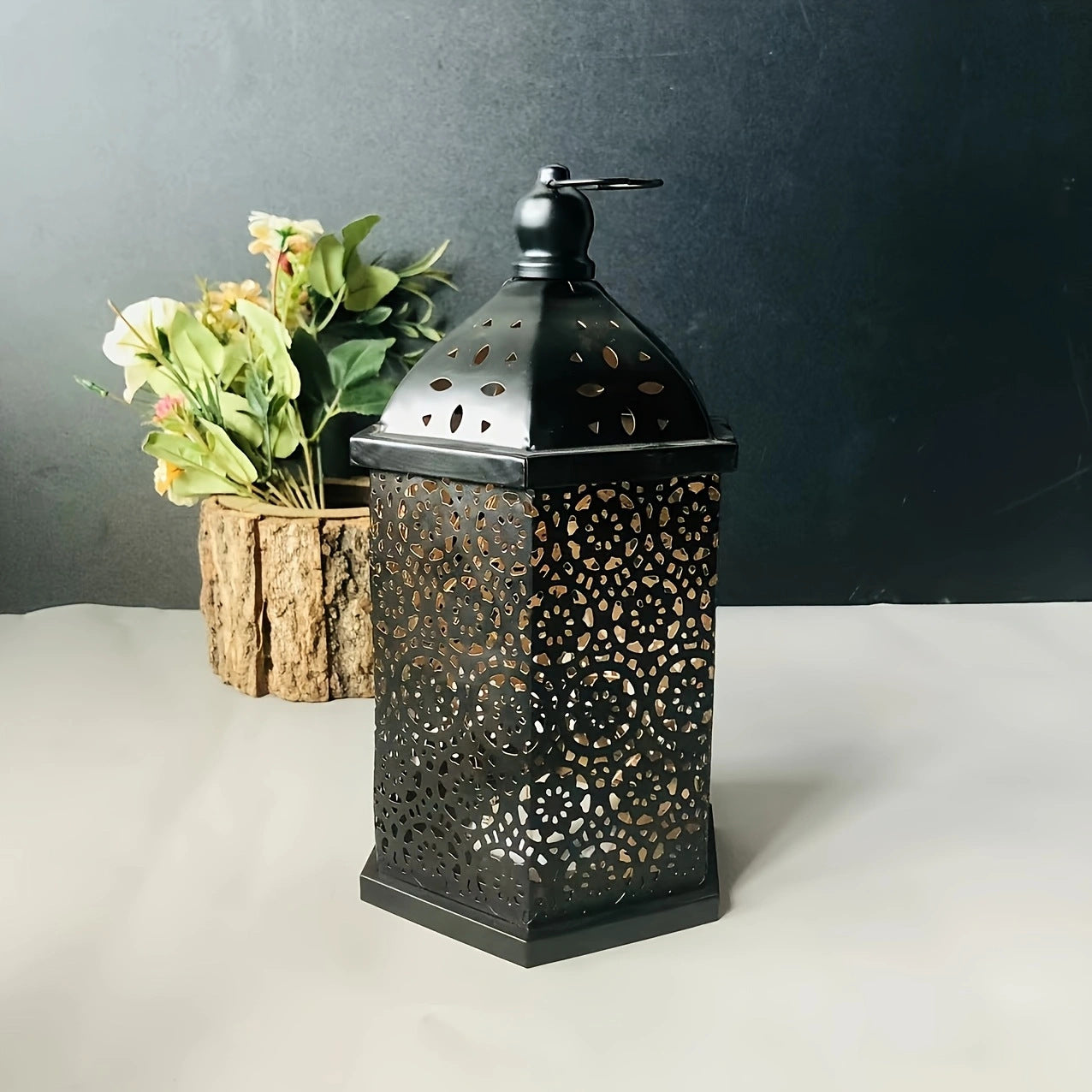 Retro Moroccan LED Lantern for Home Decor