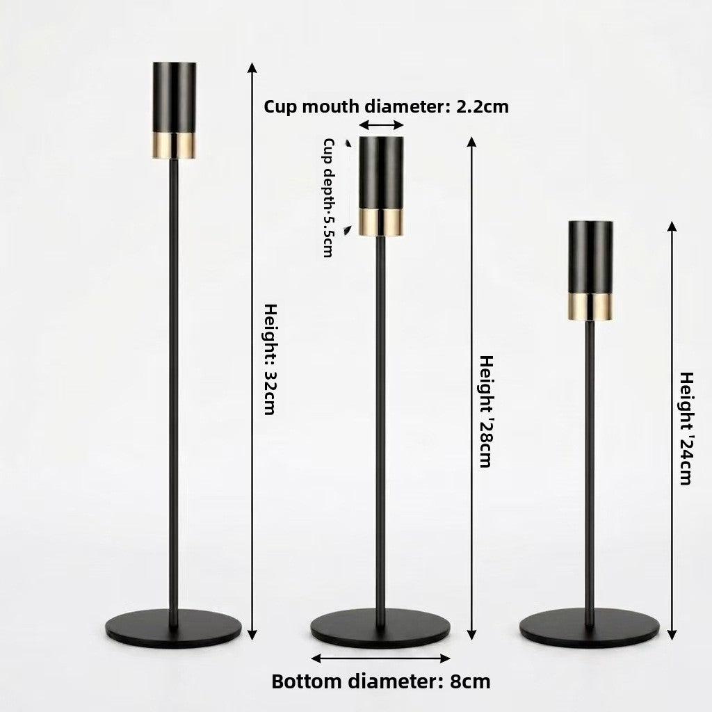 Golden Iron Candle Holder