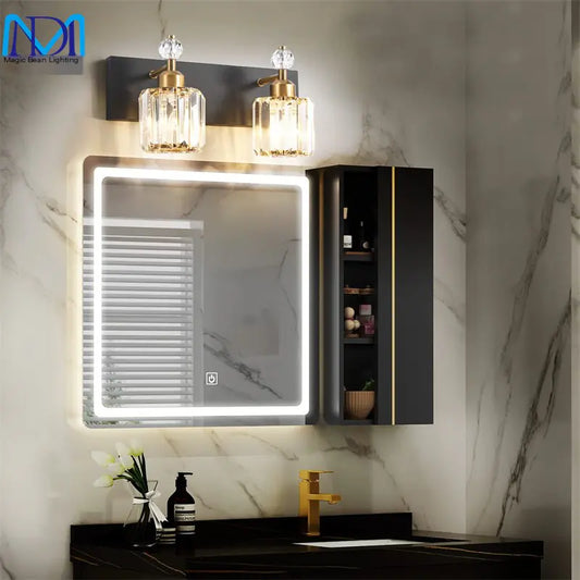 Dluxe Ave. American Crystal Vanity Lighting for Bathroom Mirror