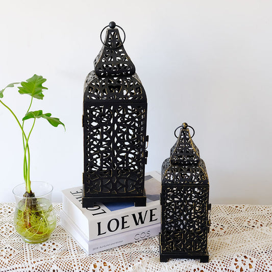 Moroccan Style Hollow Iron Candle Holder