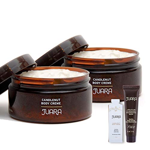 Dluxe Ave. Juara - Candlenut Body Creme | Moisturizing Lotion | Dry Skin Hydration | Skin Hands & Feet Cream | Soothing Skincare Balm | Cruelty Free Paraben & Sulfate Free Vegetarian | 7.5 oz (2-Pack)