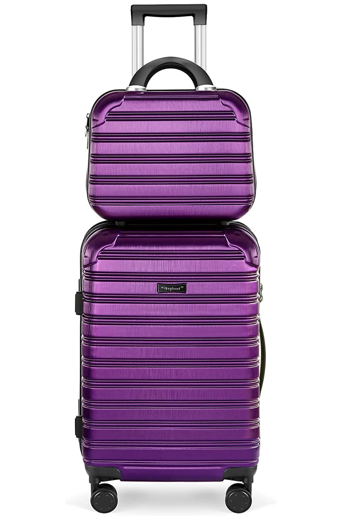 Dluxe Ave. Carry On Luggage/ Airline Approved/ PC+ABS with TSA Lock/ Hardshell (Purple) 22x14x9