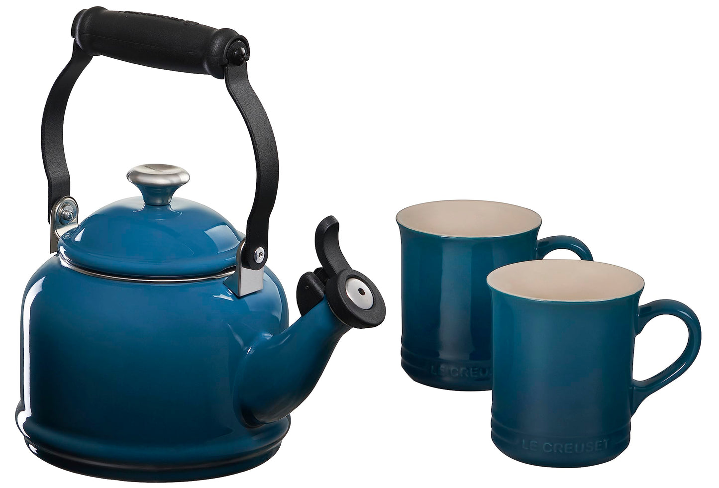 Dluxe Ave. ( Limited Edition) Demi 1.1 L Kettle Kit + 2 Mugs 400 ML Seattle Le Creuset Orange