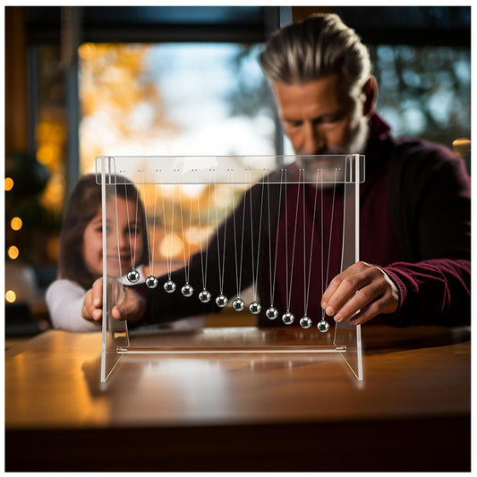Dluxe Ave. Pendulum Wave Physical Science Desktop Decoration:12 Balls Pendulum Principle