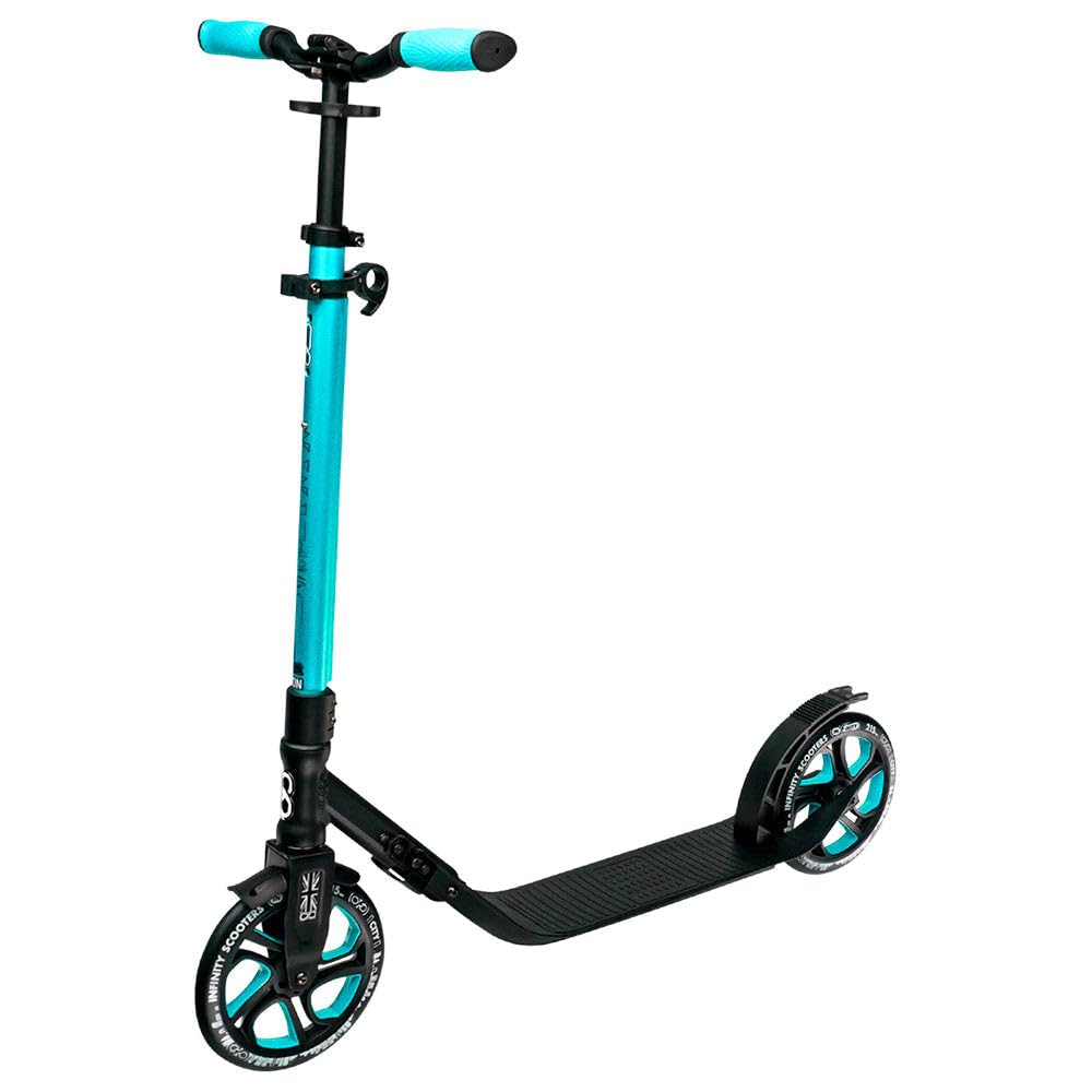 Dluxe Ave. Crazy Skates Foldable Kick Scooter - Kick Scooters for Adults Teens and Kids with Carrying Strap - Fast Folding Adjustable Handlebars and Lightweight - London Scooter (LON) - Teal