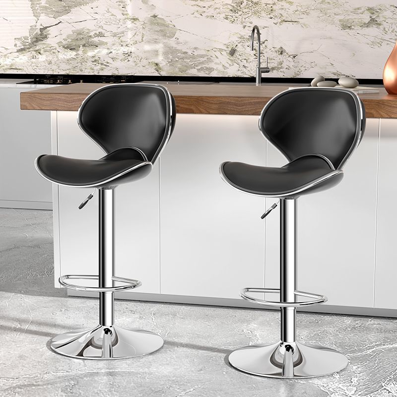 Adjustable Rotatable Leather Bar Stool
