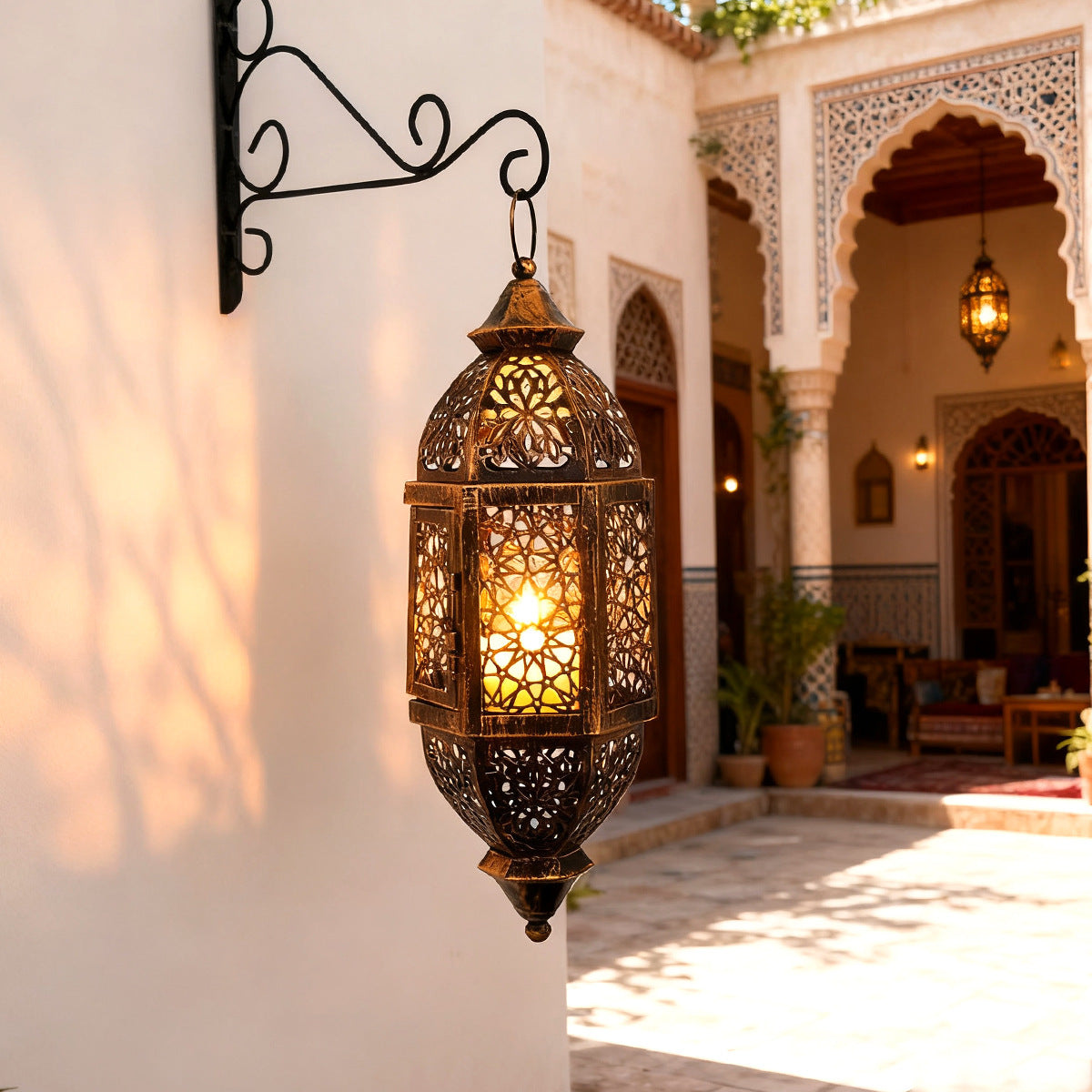 Moroccan Retro Iron Candle Holder