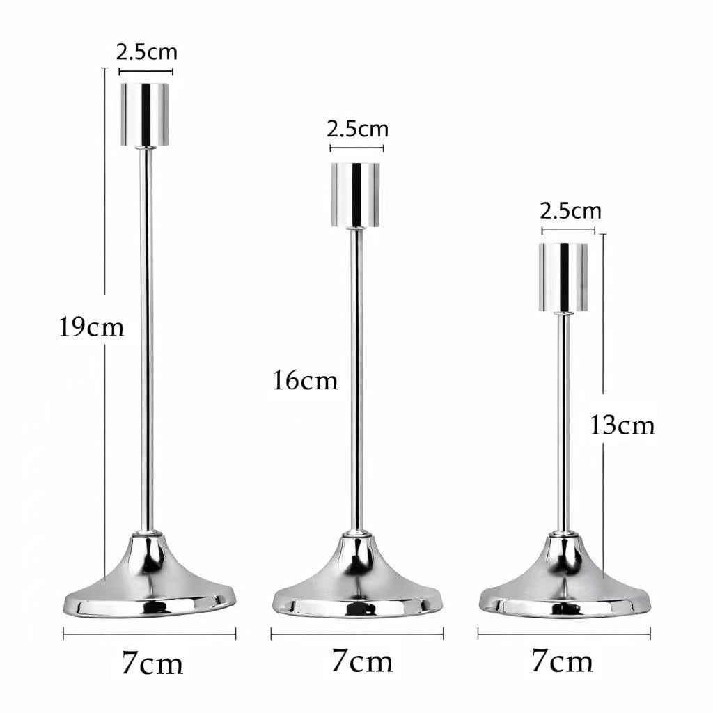European Style Metal Candle Holders Set