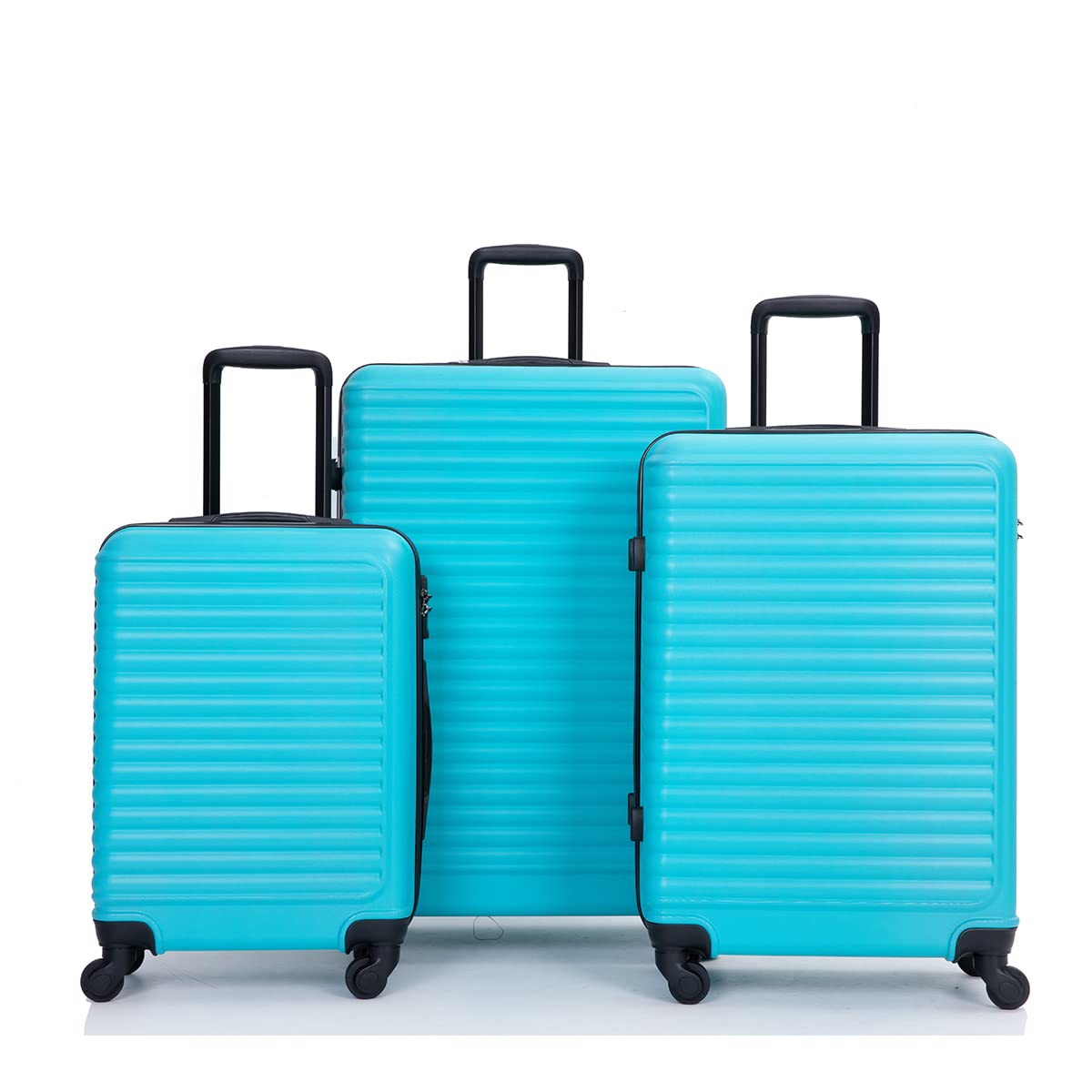 Dluxe Ave. Hardshell 3 Piece Luggage Set/Lightweight/Spinner Wheels/TSA Lock ( Sky Blue)