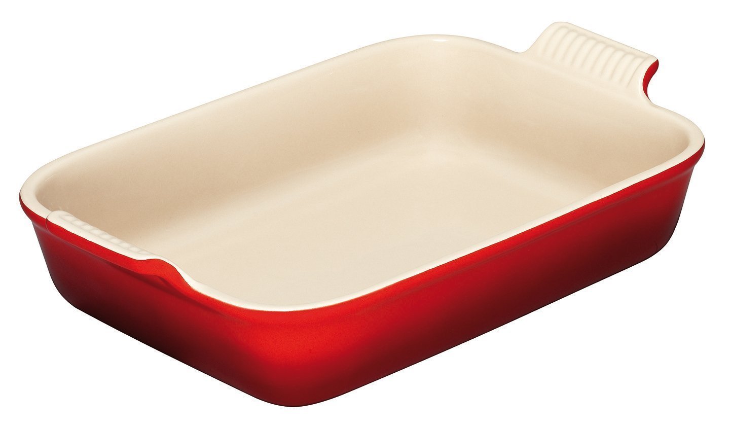 Dluxe Ave. (Limited Edition)  Stoneware Heritage Rectangular Dish 4 qt. (12" x 9") Cerise