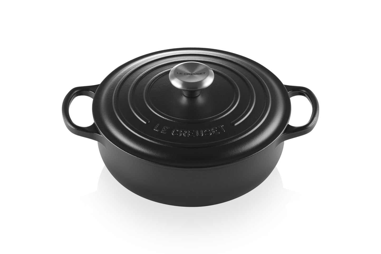 Dluxe Ave. ( Limited Edition) Enameled Cast Iron Signature Sauteuse Oven 3.5 qt. Licorice