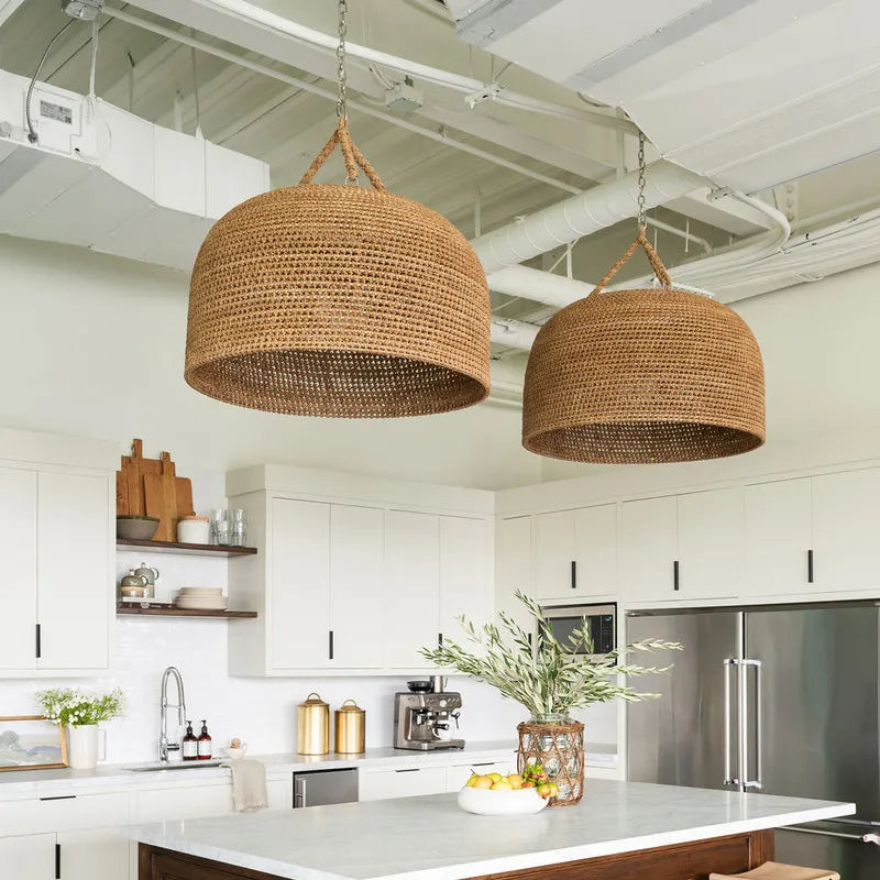 Dluxe Ave. Vintage Hotel Homestay Bedroom Light Hemp Rope Woven Zen Tea Room