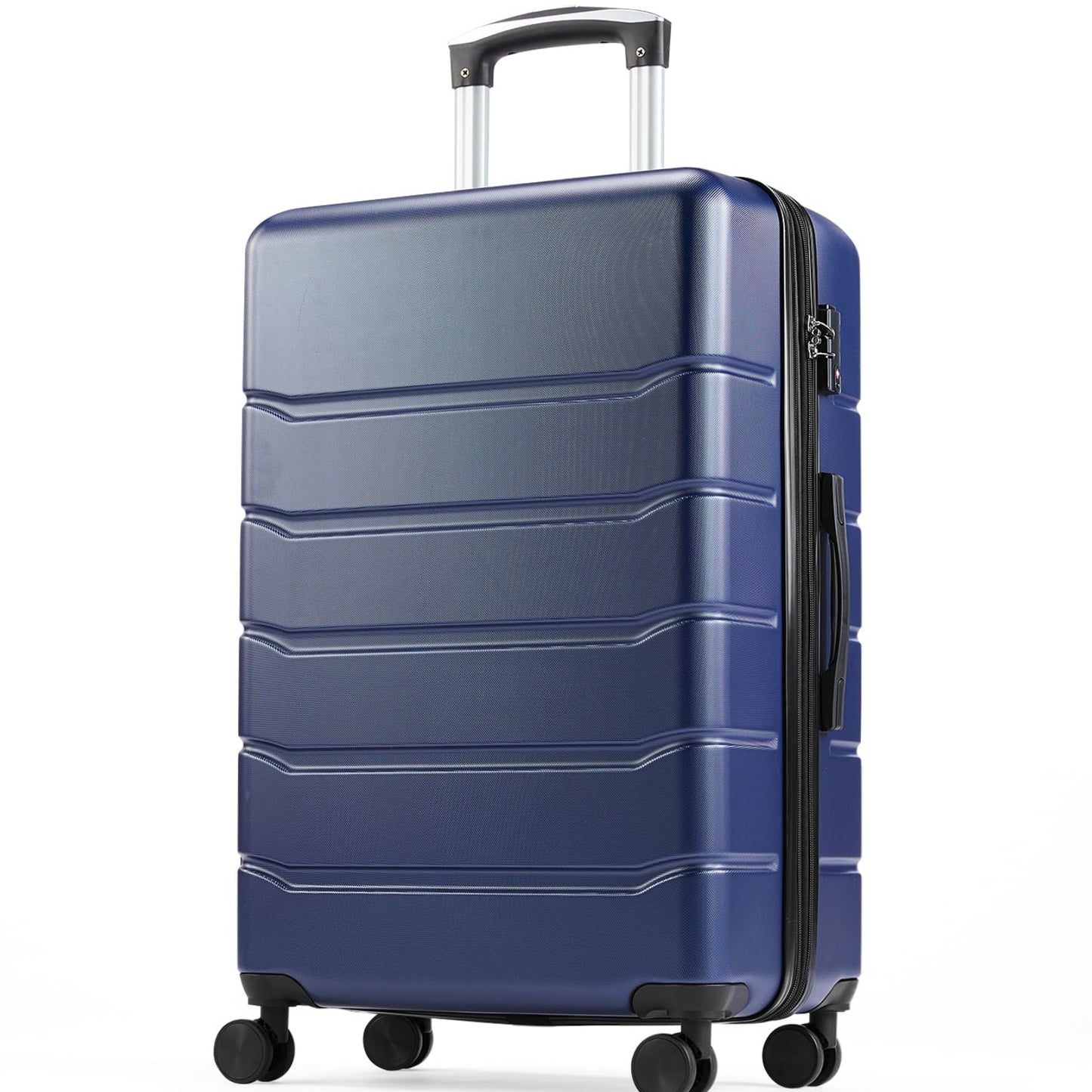 Dluxe Ave. Hardside Luggage with Spinner Wheels/ Expandable/TSA Lock/ Lightweight (Blue) 28-Inch