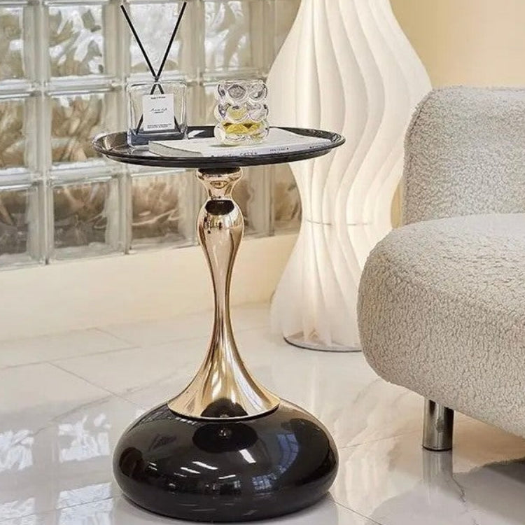 Dluxe Ave. Nordic Retro Metal Side Table with Marble Top