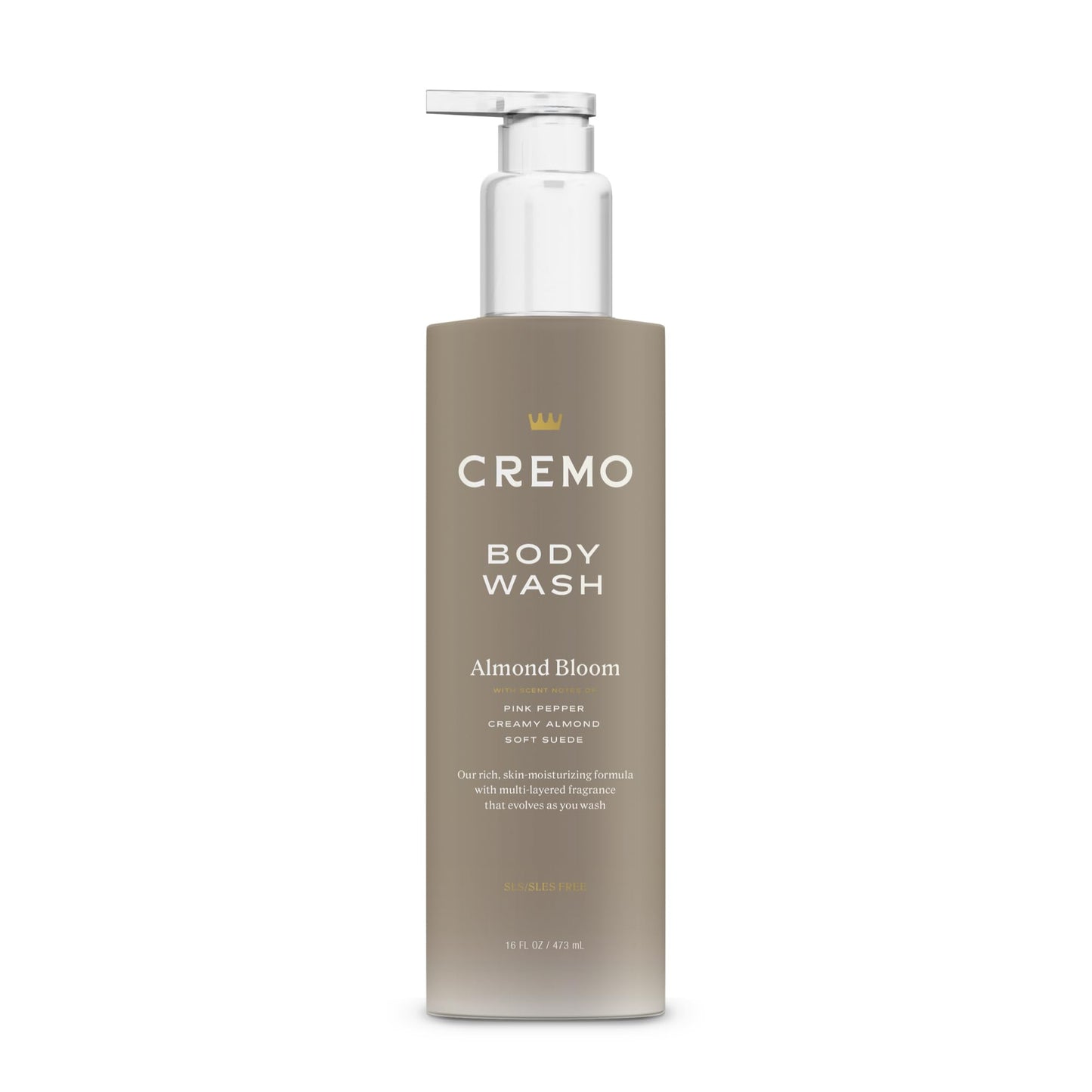 Dluxe Ave. Cremo Skin Moisturizing Almond Bloom Womens Body Wash Notes of Spicy Pink Pepper Creamy Almond and Soft Suede 16 Fl Oz
