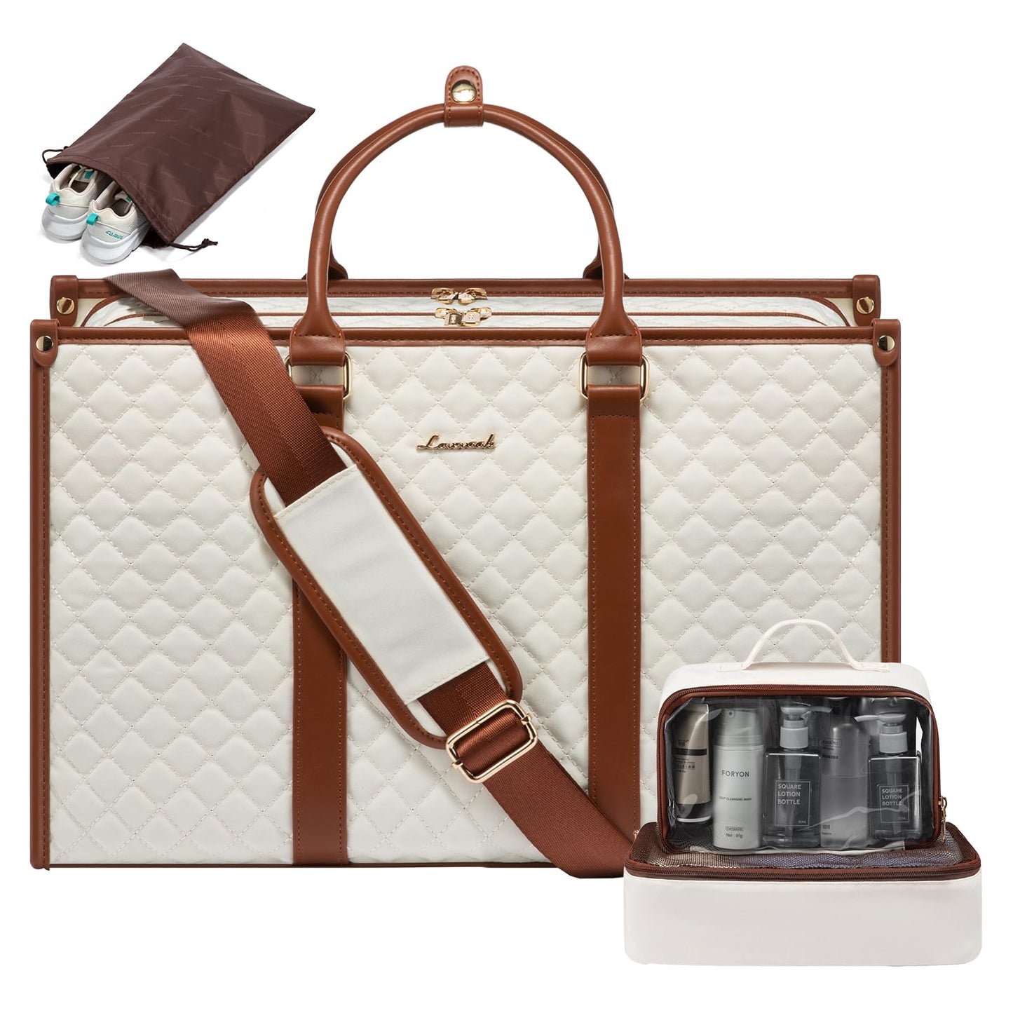 Dluxe Ave. Large Travel Duffle Bag/ with Wet Pocket Shoe Bag